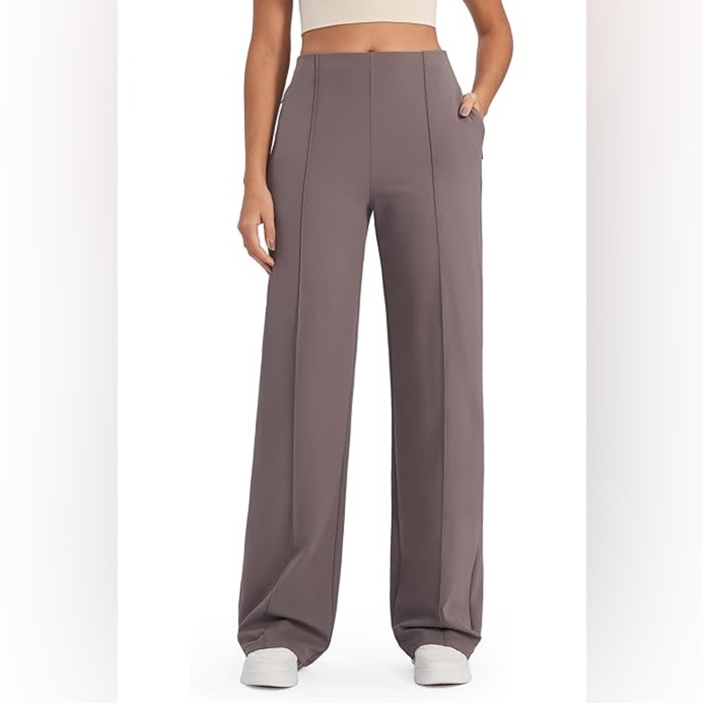 Wide Leg Women's Pants in Taupe